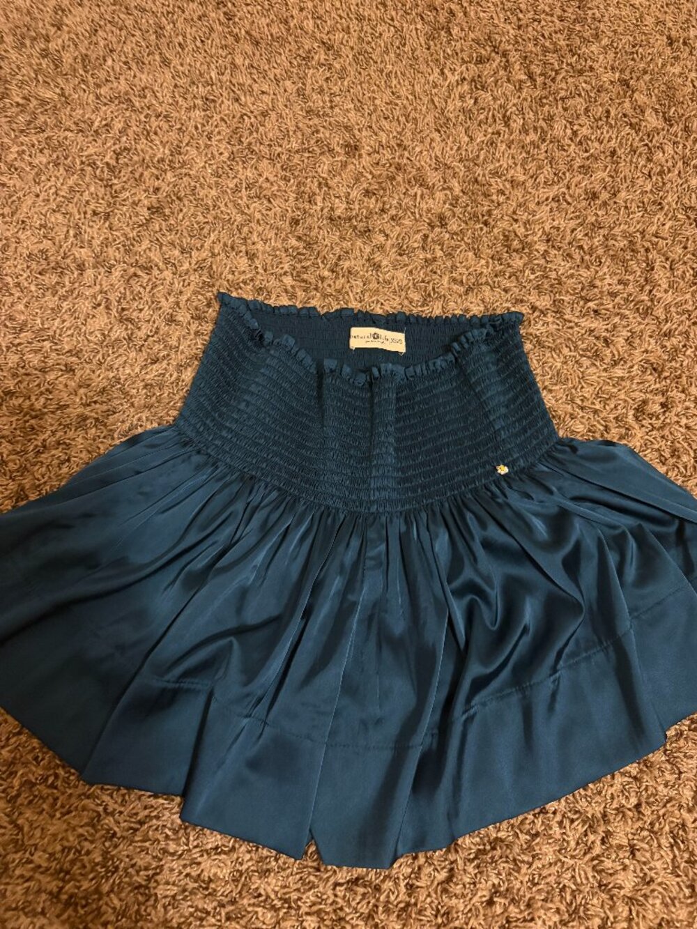 Natural Life Shorts XS/S Xtra Small/Small Teal Green Wide Waistband Pull On